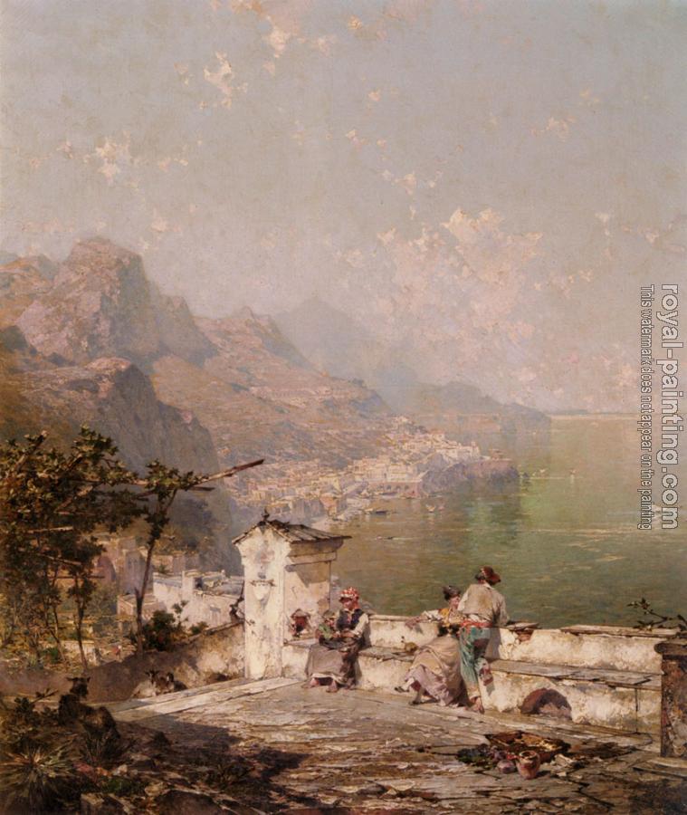 Franz Richard Unterberger : Amalfi The Gulf Of Salerno